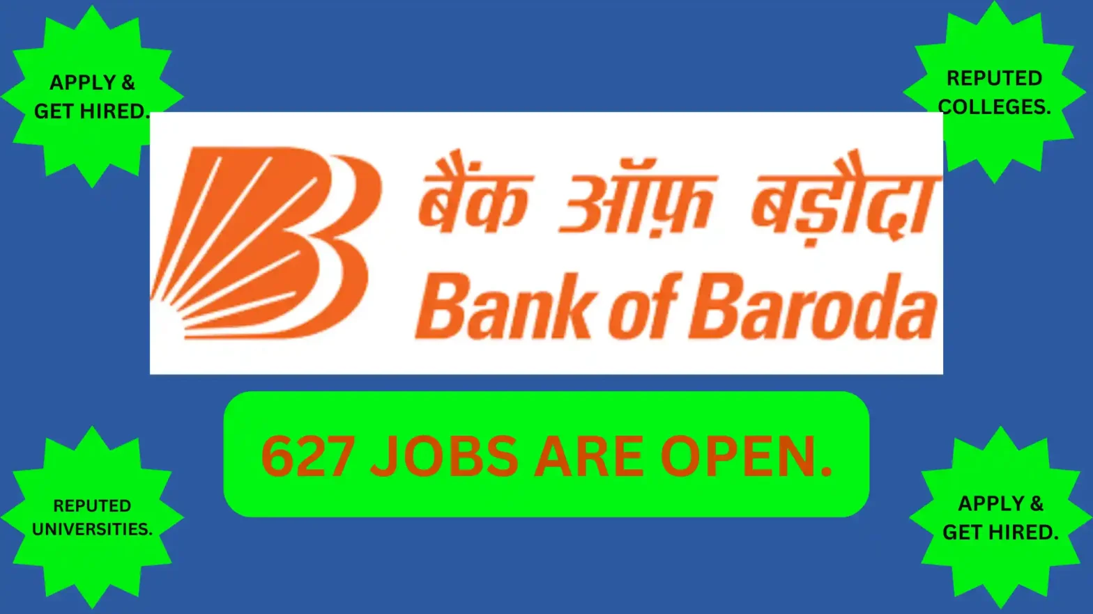 Job Opportunities with Bank of Baroda..