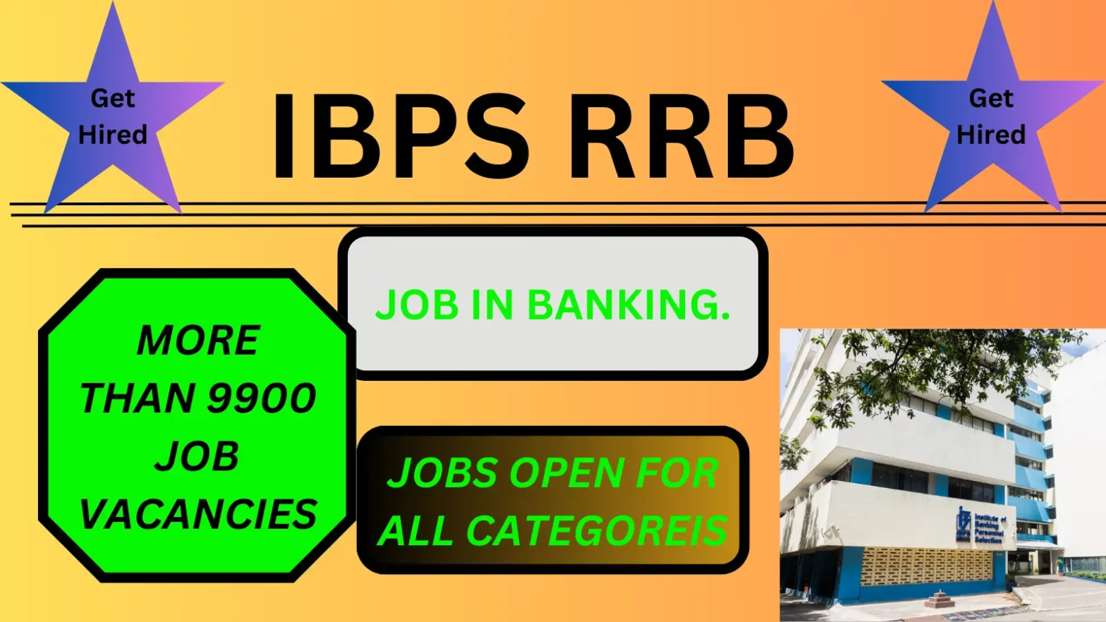 Job in Banking. IBPS RECRUITMENT 2024.