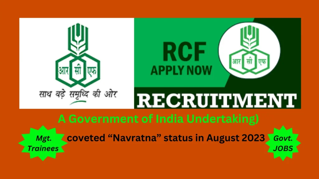 RCF is hiring Management Trainees. Apply & Get Hired.